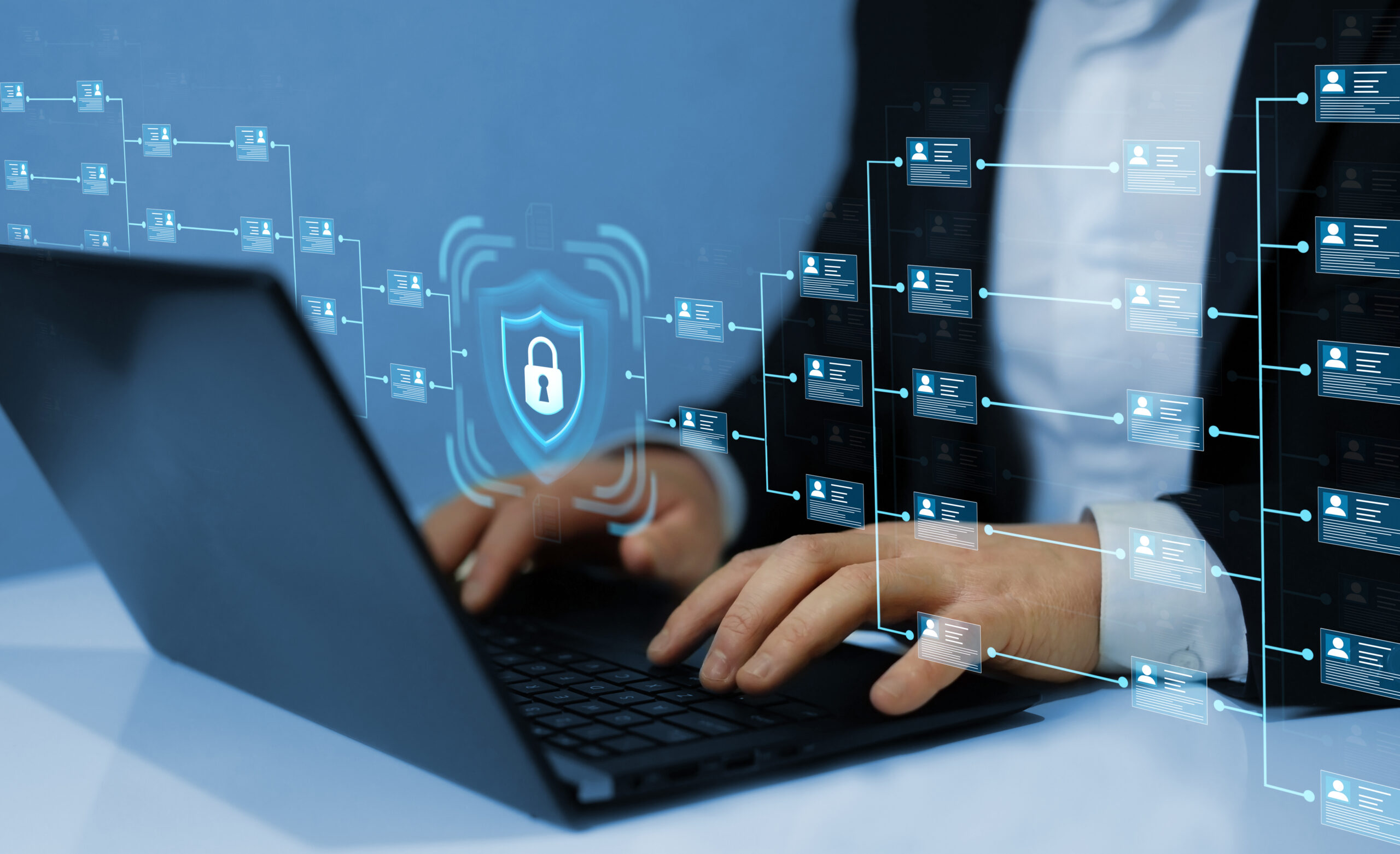 Corporate data management system and document management system with employee privacy.Employee confidentiality. Software for security, searching and managing corporate files and employee information.